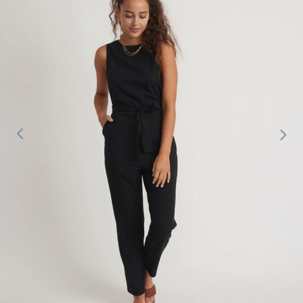 Marine Layer Classic Black Sleeveless Jumpsuit